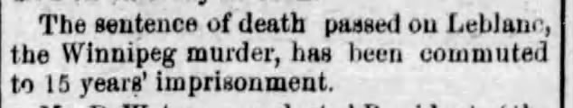 Sentence commuted Kingston Daily News 11 Dec 1893