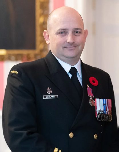 Sub-Lieutenant David LeBlanc received the Medal of Bravery on November 5th, 2018